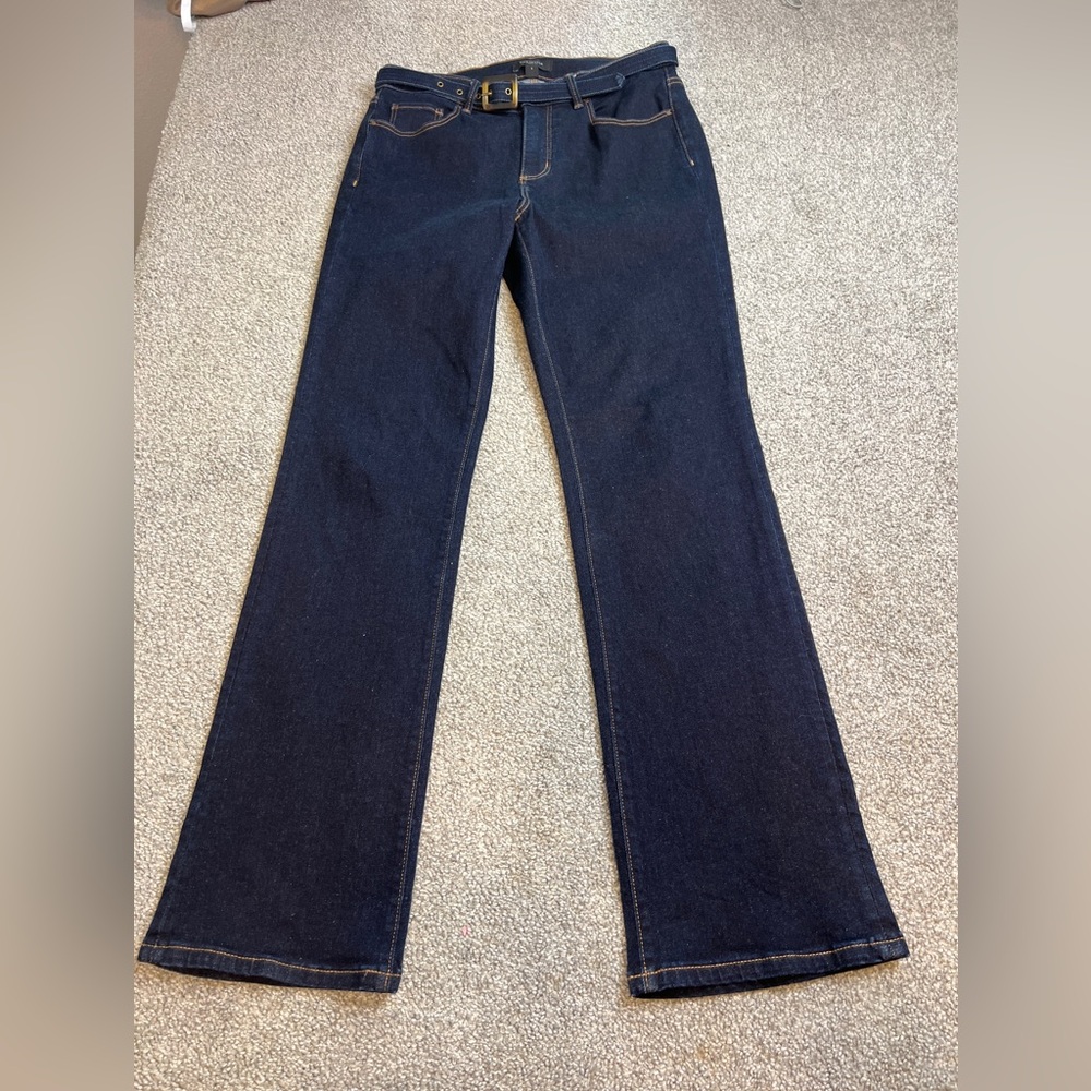 Ann Taylor curvy boot cut jeans womens 6 dark wash mid rise curvy boot denim - Picture 3 of 15